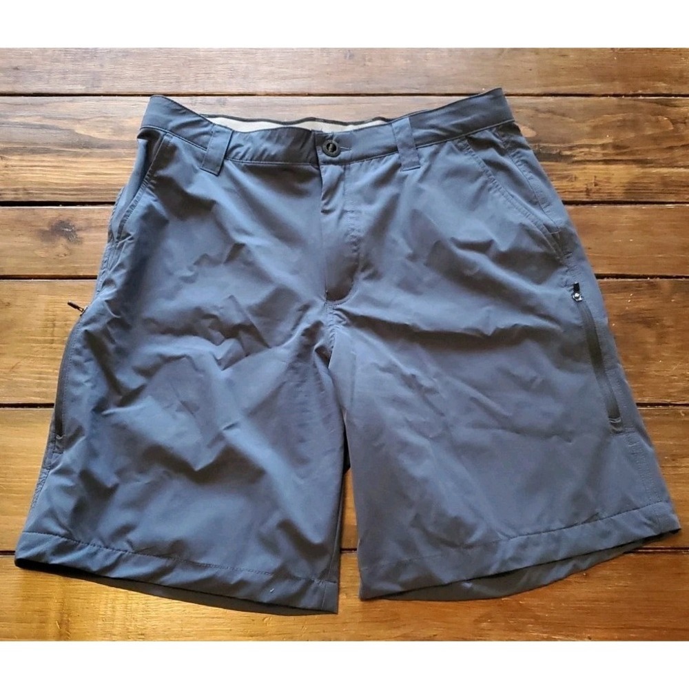 ORVIS Tech Shorts Mens 34 Gray 4 Way Stretch Comfort Waistband Secure Pockets